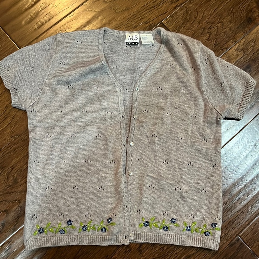Vintage MB designs cardigan size medium